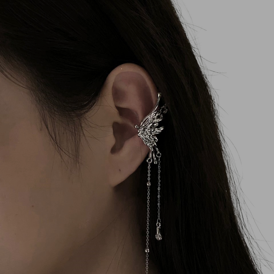 LIQUIDMERAL WINGS CLIP EARRING/925