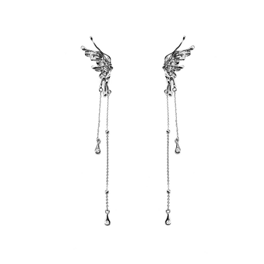 LIQUIDMERAL WINGS CLIP EARRING/925